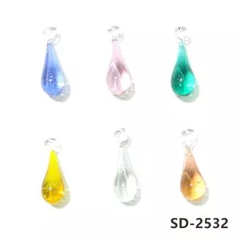 6 шт. стеклянных мини-подвесок JSSMTLP