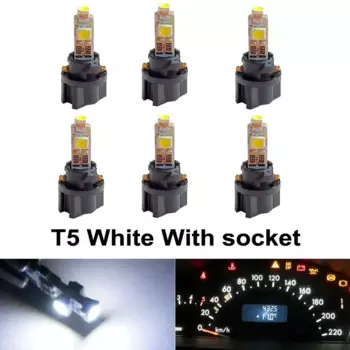 8 шт. T5 B8.5 B8.5D W1.2W W3W PC74 PC37 светодиодная лампа салона автомобиля индикатор обогрева приборной панели клин авто инструментальная лампа 12 В