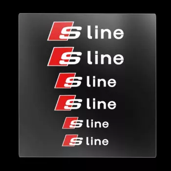 6 шт. термостойкие наклейки на суппорты, декоративные виниловые наклейки на колеса для audi S Line A1 A3 A4 A6 A7 Q3 Q5 Q7 RS3 RS4 RS5 S3 S4 S5 S7