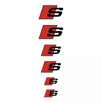 6 шт., термостойкие наклейки на тормозной суппорт для AUDI S RS A3 A4 B8 8P 8V A6 C7 A5 Q5 B7 B6 B9 Q7 A1