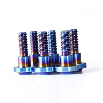 6 шт. титановый/Ti M6X20 мм для Yamaha R1 1998-2009/R6 1999-2008 болт ротора переднего дискового тормоза
