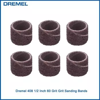 6 шт./упаковка, абразивные шлифовальные ленты Dremel 1/2, зернистость 432, 60 Грит