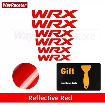 6 шт. верхняя виниловая наклейка, высокотемпературная водонепроницаемая наклейка на тормозной суппорт автомобиля для Subaru WRX Impreza STI, аксессуары
