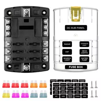 6 способов блок предохранителей 32 В пластиковая крышка с безопасной цепью предохранитель держатель коробки универсальные аксессуары для автомобиля морской грузовик