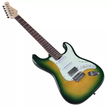 6-струнная электрическая гитара Flame Maple Top, 39 дюймов, гитара с высоким блеском, корпус из цельной липы, быстрая доставка