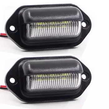 6 светодиодов для автомобиля, грузовика, номерного знака, универсальный грузовик, прицеп, водонепроницаемый задний фонарь, боковой фонарь, лампа для номерного знака автомобиля, 12-24 В