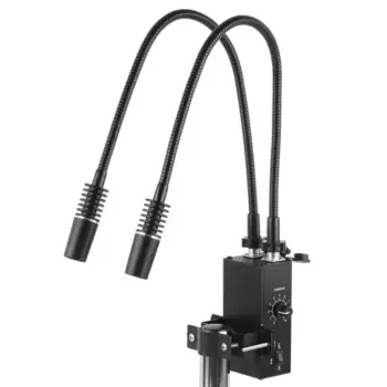 6 Вт 6500 К двойная светодиодная лампа на гибкой стойке, регулируемый точечный светильник, заполняющий осветитель для стереомикроскопа, промышленная видеокамера HDMI USB VGA