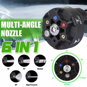 6 в 1, насадка для мойки высокого давления, 1/4 дюйма