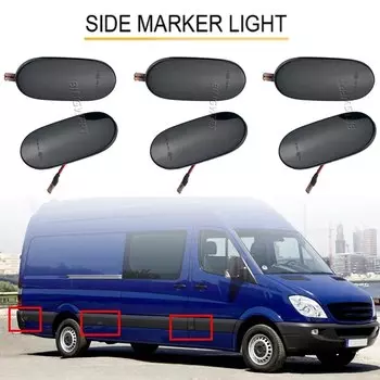 6 X светодиодный, динамический боковой маркер, указатели поворота, Световой индикатор для VW Crafter 2006-2016, для Mercedes-Benz Sprinter W906 2006-2018
