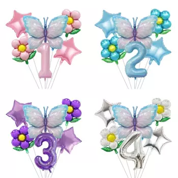 Набор воздушных шаров-бабочек Popdropparty 6 шт.