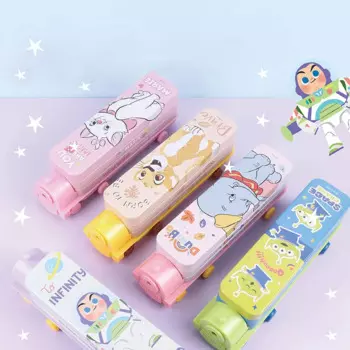 6pcs/ лот Kawaii Disney животных двухслойный карандаш чехол милый карандаш коробки канцелярские принадлежности сумка канцелярские принадлежности школьные принадлежности