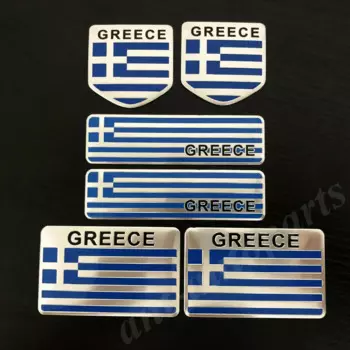 6 шт. металлический греческий флаг багажник автомобиля заднее крыло эмблема значок наклейка наклейка