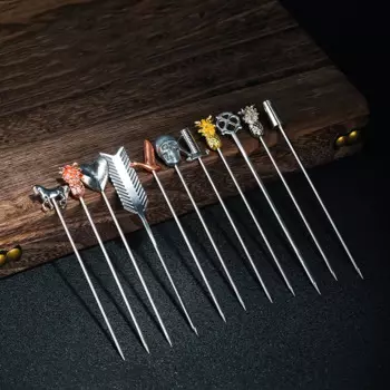 Набор из 6 металлических коктейльных палочек BARMAID BARWARE