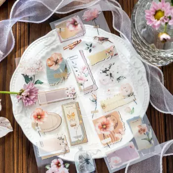 Набор наклеек leaffei Цветы 6 листов