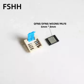 6x8 мм QFN8 тестовый разъем VDFN8 MLF8 WSON8 IC Разъем 1,27 мм SMD разъем SPI FLASH chips QFN8 адаптер