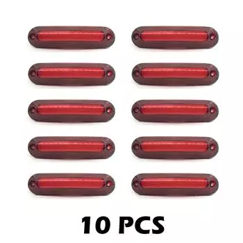 6x/10x 12 В 24 В светодиодные боковые габаритные фонари 6 светодиодных фонарей для прицепа, грузовика, грузовика, оранжевый, белый, красный, индикаторная лампа, автоаксессуары