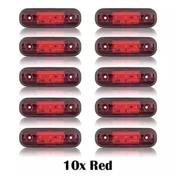 6x/10x 12V 24V 3 светодиодных внешних боковых габаритных фонаря Овальный сигнал дорожного просвета Прицеп Грузовик Лампа автомобиля Оранжевый Белый Красный Водонепроницаемый