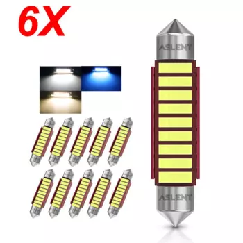 6X Festoon Led C5W 31 36 39 41 мм Автомобильные фонари Canbus 7020SMD Купольный светильник 12 В 4000 К 6000 К Теплый белый кристально-синий светильник номерного знака
