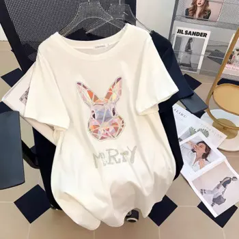 6XL 7XL 100/150/175 кг, большой размер, женская одежда с круглым вырезом, летняя женская свободная футболка средней длины с коротким рукавом, женская футболка