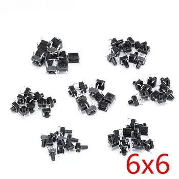 70 шт. = 7 видов * 10 шт. 6*6 тактовый переключатель тактильный кнопочный переключатель комплект 6x6x4,3/5/6/7/8/9/10 SMD ассортимент комплект компонентов «сделай сам»
