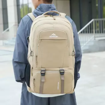 70L Canvas Backpacks Men Hiking Shoulder Bag Travel Camping Backpack Sports Training Rucksack Large Capacity Mountaineering Bag