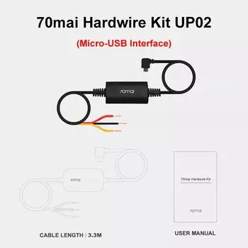 70mai Hardwire Kit UP02 Интерфейс Micro USB 70mai Кабель наблюдения за парковкой UP02 24H Монитор парковки