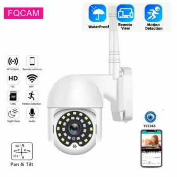 720P Водонепроницаемая YCC365 Домашняя наружная охранная Wi-Fi камера видеонаблюдения с панорамированием и наклоном, обнаружение движения, Wi-Fi камера, двусторонний разговор