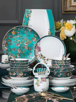 72 шт. Guci Цзиндэчжэнь керамическая посуда из костяного фарфора миска и набор посуды Бытовая тарелка для супа тарелка миска керамическая тарелка