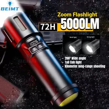 72H 5000LM 30WLED суперъяркий Многофункциональный прожектор большой дальности фонарик цифровой индикатор мощности