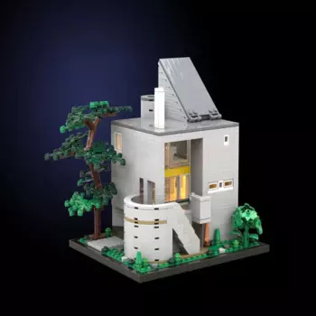 745PCSModular MOC креативная модель уличного вида Строительная модель DIY образование Сборная модель игрушки подарок