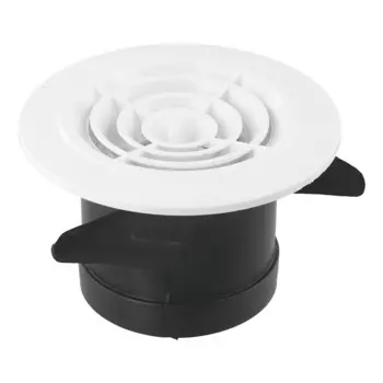 75-200 мм круглая регулируемая настенная внутренняя вентиляционная решетка из АБС-пластика, вентиляционная решетка 75 мм, 100 мм, 125 мм, 150 мм, 200 мм, вентиляционная решетка