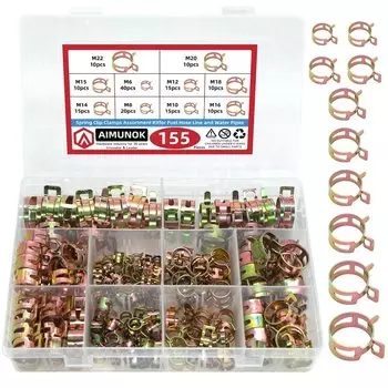 75/90/155 шт., пружинный зажим для автомобиля, грузовика, хомут для шланга, мазут, водопроводная трубка, хомут, японский крепеж для шланга, набор в ассортименте