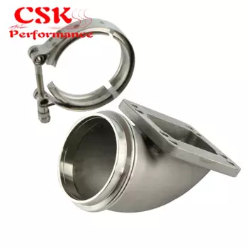 76 мм 3 "Vband 90 градусов стальной литой локоть адаптер фланец для T3 T4 Turbo + зажимы