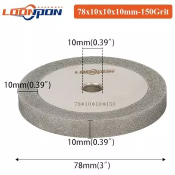78-180 мм гальванический плоский алмазный шлифовальный круг, металлическая точилка, аксессуары для шлифовальных машин, толщина 10 мм, 150 #
