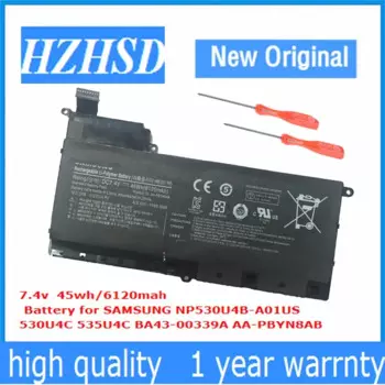 7,4 В, 45 Вт/ч, новый оригинальный аккумулятор для ноутбука SAMSUNG AA-PBYN8AB 530U4C 535U4C