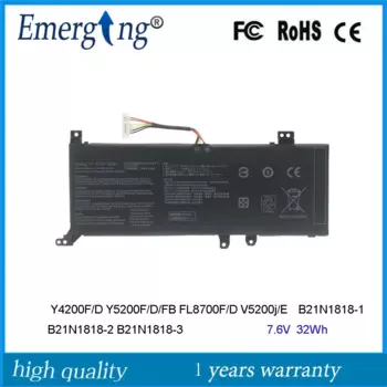 7,6 V 32Wh B21N1818-1 Аккумулятор для ноутбука Asus A409FA A409FJ B21BnEH E406MAS F509FA P509JA R409UA X409BA 2ICP7/60/80