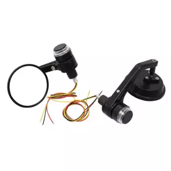 7/8 "22 мм мотоциклетная ручка, торцевые зеркала, боковое зеркало с поворотным сигналом, универсальное для Honda Yamaha Suzuki Harley Cafe Racer Bobber