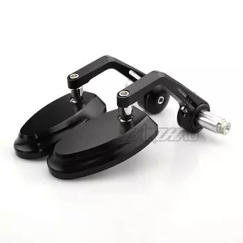 7/8 "22 мм полностью CNC руль мотоцикла БАР КОНЕЦ ЗАДНЕГО вида боковые зеркала синий Выпуклое стекло универсальное для Yamaha MT07 MT09