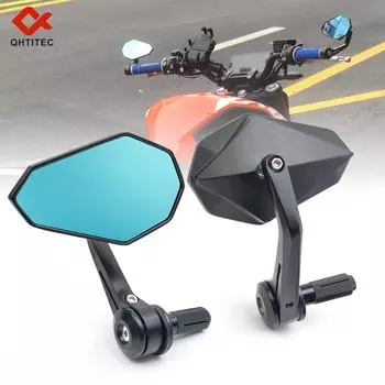 7/8 "мотоциклетное зеркало заднего вида, боковые зеркала для Ducati Honda CB650R Kawasaki Yamaha MT03 Suzuki SV650 GSXS750 Benelli