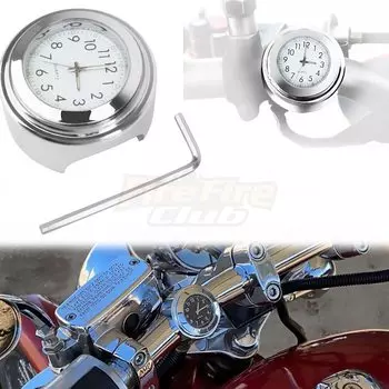 7/8 Универсальные водонепроницаемые пылезащитные часы для мотоцикла, велосипеда, ручные часы, термометр