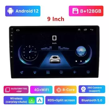 7 9 10-дюймовый 2 din Android 13 Carplay Универсальный автомобильный радиоприемник Стерео GPS для Hyundai VW Toyota honda nissan kia Мультимедийный плеер