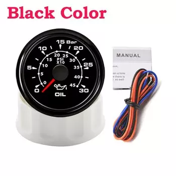 7-цветная подсветка манометра масла 0-30 бар 0-45 фунтов на квадратный дюйм датчик давления масла датчик 1/8NPT 150PSI для автомобиля лодки по индивидуальному заказу