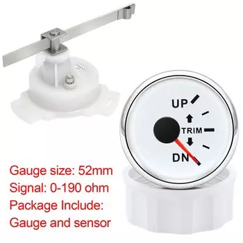 7-цветная светодиодная подсветка, 52 мм, датчик отделки 0-190 Ом, датчик отделки для 12 В, 24 В, автомобилей, лодок, морских транспортных средств, измеритель отделки вверх-вниз