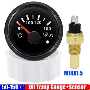 7-цветный светодиодный датчик температуры масла 52 мм с датчиком для автомобиля, водонепроницаемый измеритель температуры масла с сигнализацией, морская яхта, 12 В, 24 В, на заказ