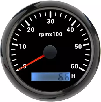 7 цветов светодиодная подсветка 110 мм тахометр с ЖК-изметром часов цифровой датчик оборотов 3000-8000 об/мин тахометр для автомобиля морской лодки