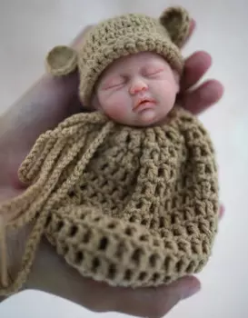 7-дюймовая микро-кукла Preemie, полностью силиконовая кукла-младенец, девочка, сладкие мечты, «Bella», Реалистичная мини-кукла-младенец, сюрприз, антистресс