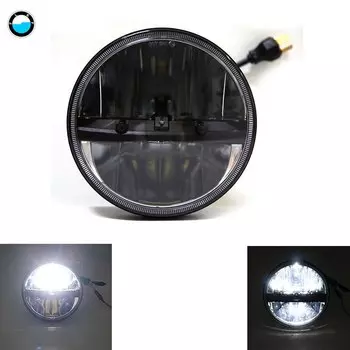 7-дюймовая светодиодный ная фара с черным корпусом для электродвигателя Electra Glide, 7-дюймовая круглая светодиодная фара для мотоцикла
