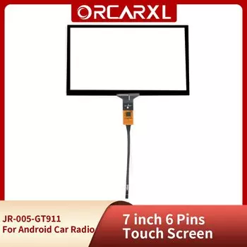 7-дюймовый 6-контактный сенсорный экран со стеклянным дигитайзером 165*100 мм для различных автомобильных радио-навигаторов Android