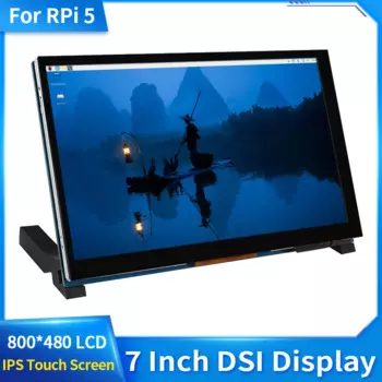 7-дюймовый сенсорный экран DSI для Raspberry Pi 5 IPS дисплей 800*480 ЖК-дисплей MIPI CSI кабель со стандартным монитором для RPI 5 Pi5