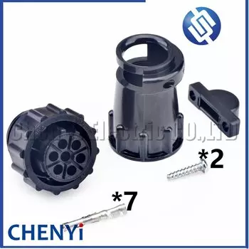 7-контактный мужской или женский круглый автомобильный разъем питания, вилка жгута проводов 211399 -1 211401 -1 с булавками